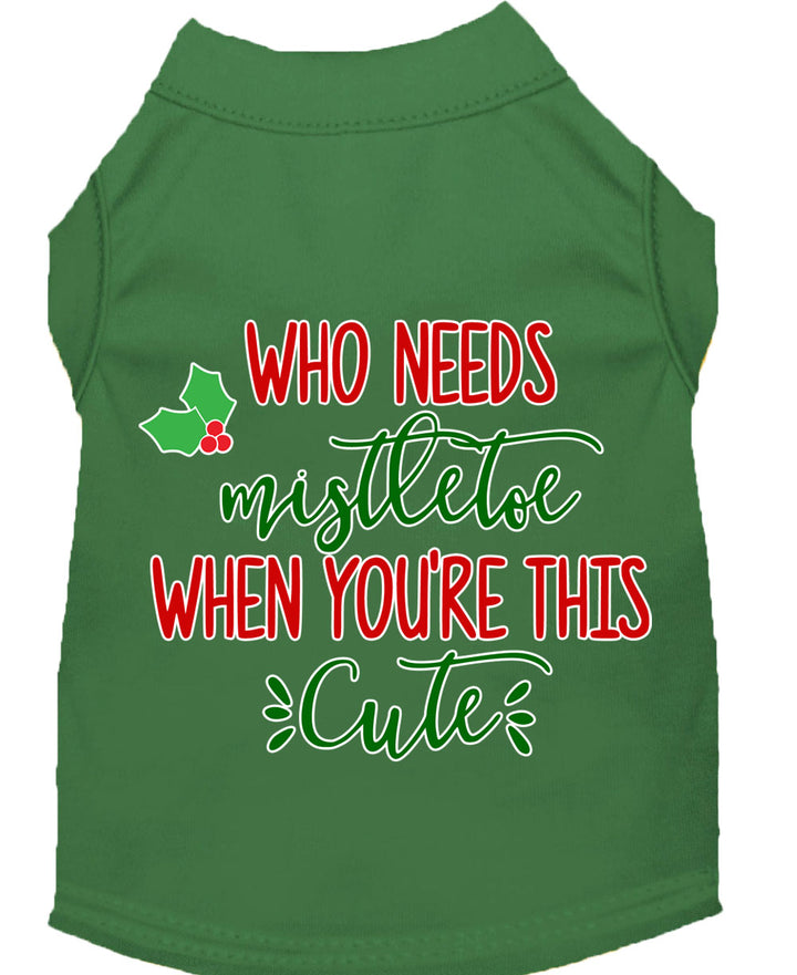 Spread Holiday Cheer with This Cute Christmas Dog Tee - No Mistletoe Required!