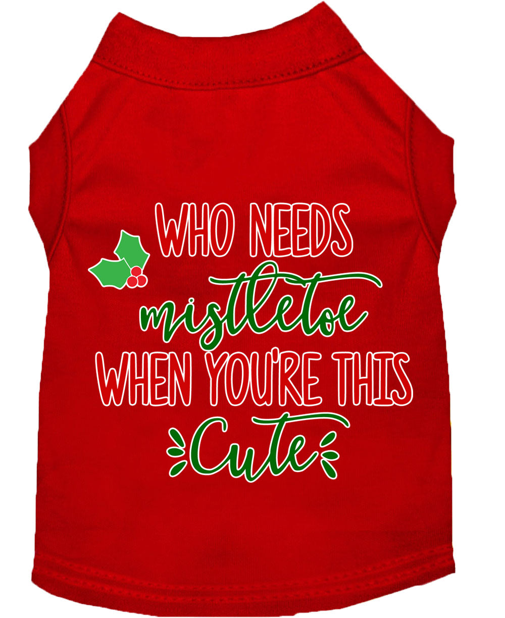 Spread Holiday Cheer with This Cute Christmas Dog Tee - No Mistletoe Required!