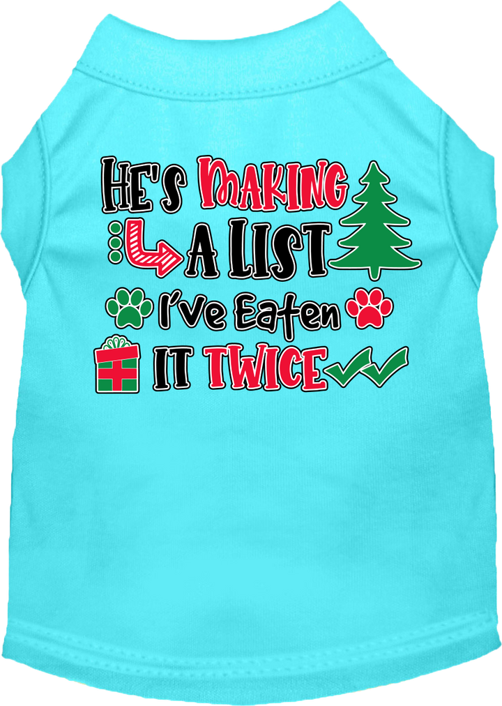 Funny Dog Tee: 'He's Making a List, I Ate It Twice' - Cute Gift for Dog Lovers! - My Best Friend Furever