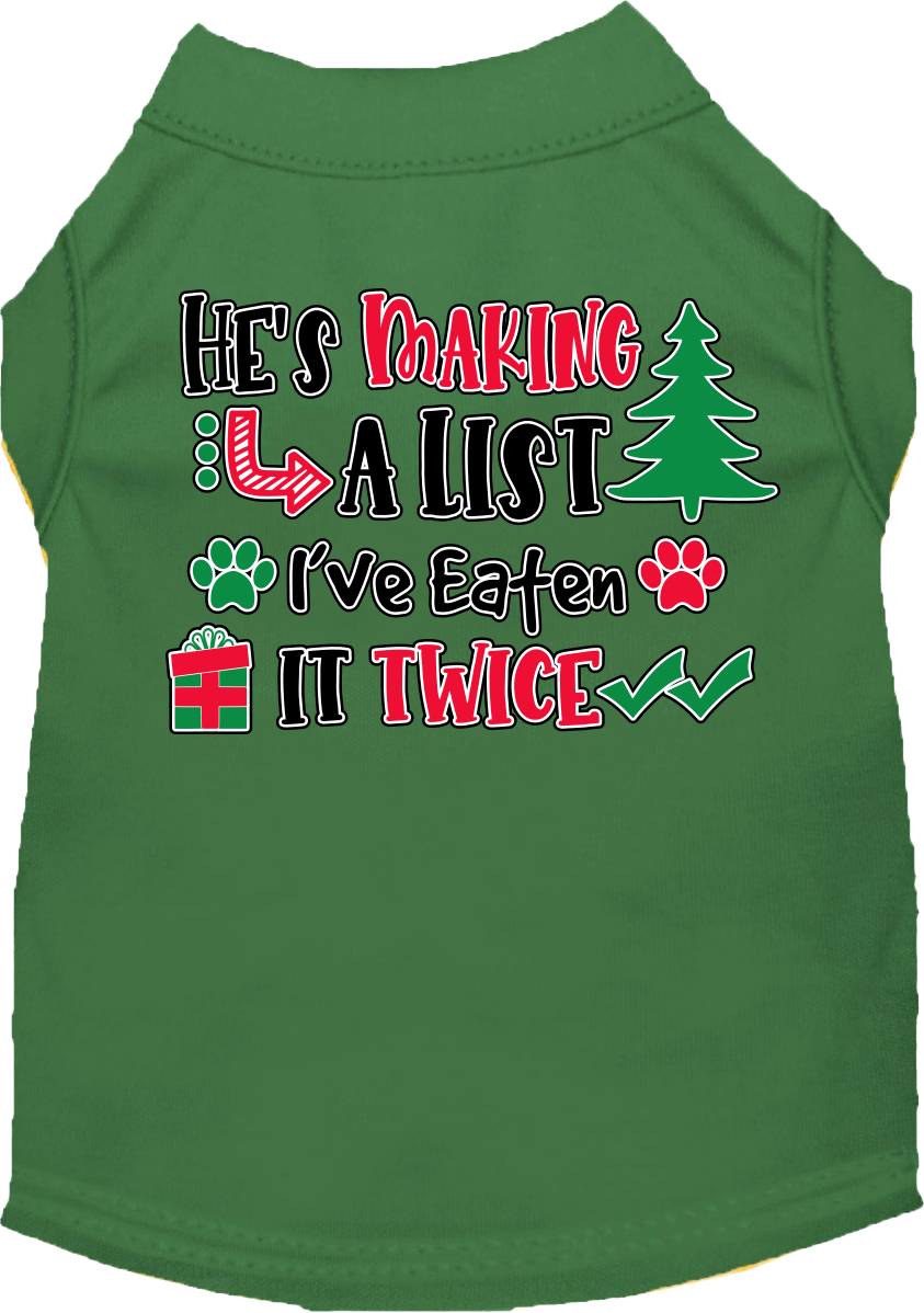 Funny Dog Tee: 'He's Making a List, I Ate It Twice' - Cute Gift for Dog Lovers! - My Best Friend Furever