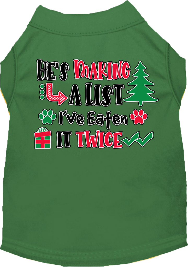 Funny Dog Tee: 'He's Making a List, I Ate It Twice' - Cute Gift for Dog Lovers! - My Best Friend Furever