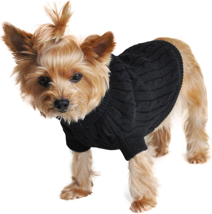 Get ready for the colder months with our classic Cable Knit Sweaters for dogs - perfect for fall and winter!