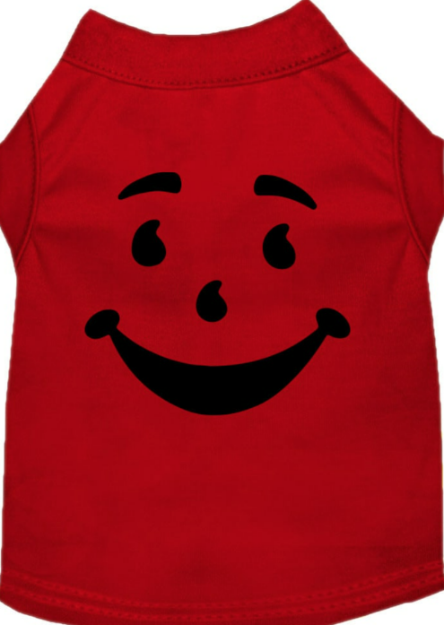 Kool-Aid Man Inspired Dog Shirt - Red and Playful Canine Costume