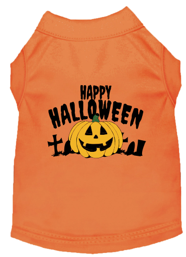 Happy Halloween Pumpkin Dog Shirt - Festive Canine Attire