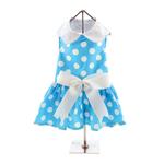 Blue and White Polka Dot Harness Dress