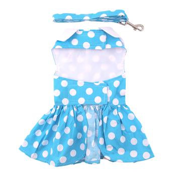 Blue and White Polka Dot Harness Dress