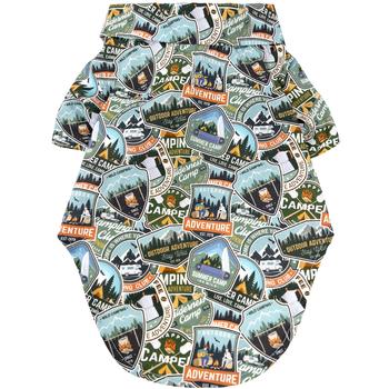 Camping Adventure Print Hawaiian Dog Shirt