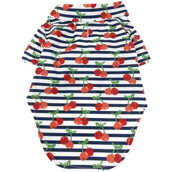 Cherry & Stripe Hawaiian Camp Dog Shirt