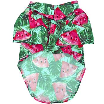 Juicy Watermelon Print Hawaiian Dog Shirt