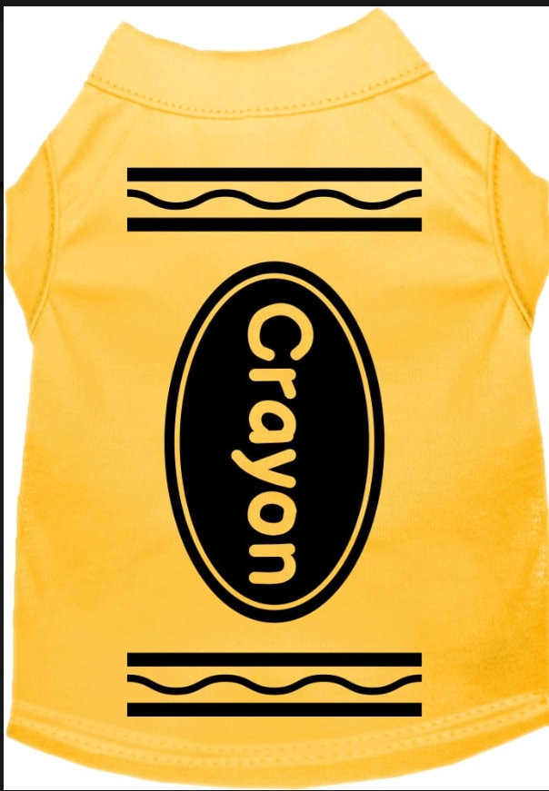 Colorful Crayon Halloween Dog Shirt - Creative Canine Costume