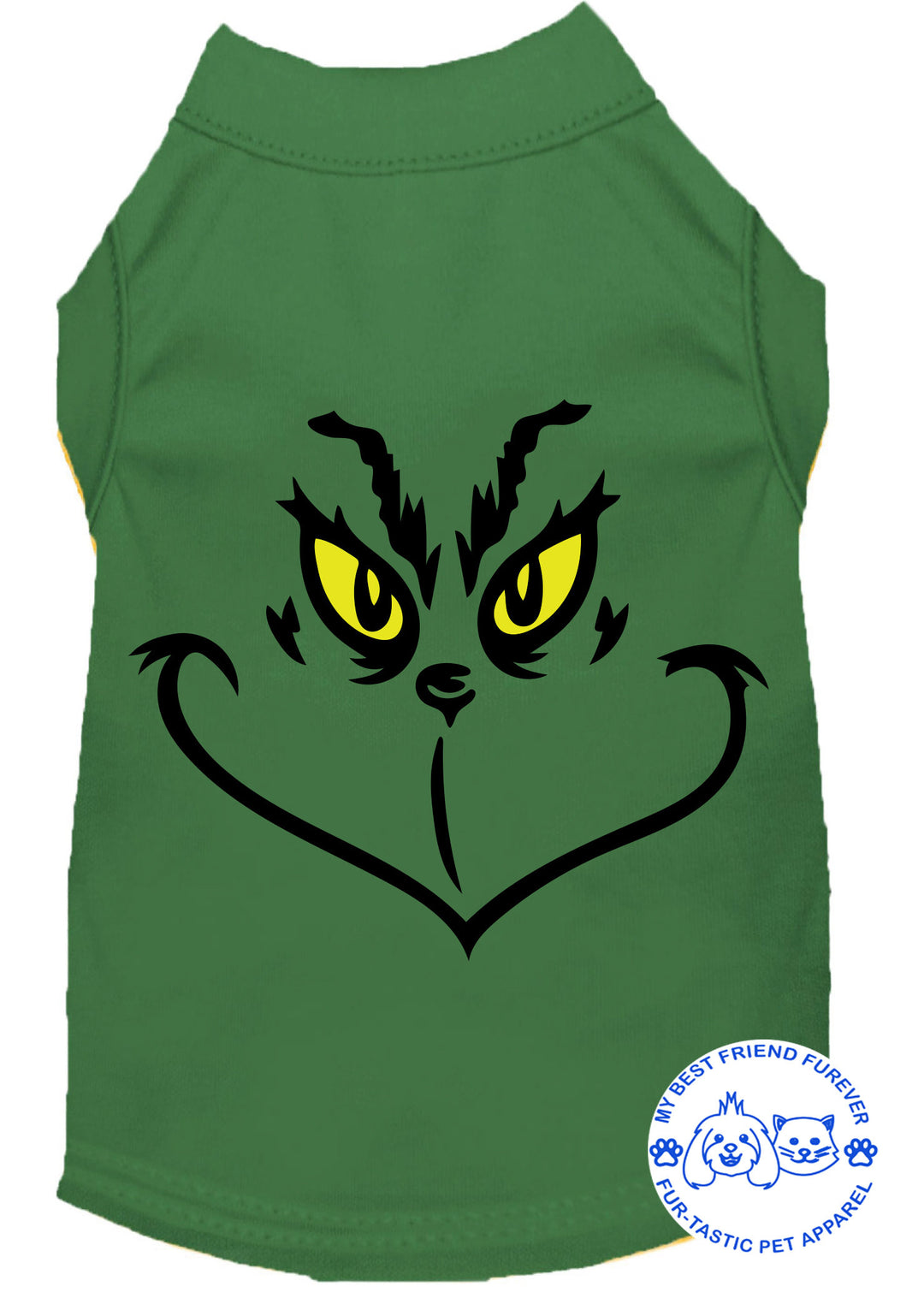 Grinch Face Green Tee Shirt - Christmas Holiday Tee - Festive Cartoon Character Shirt