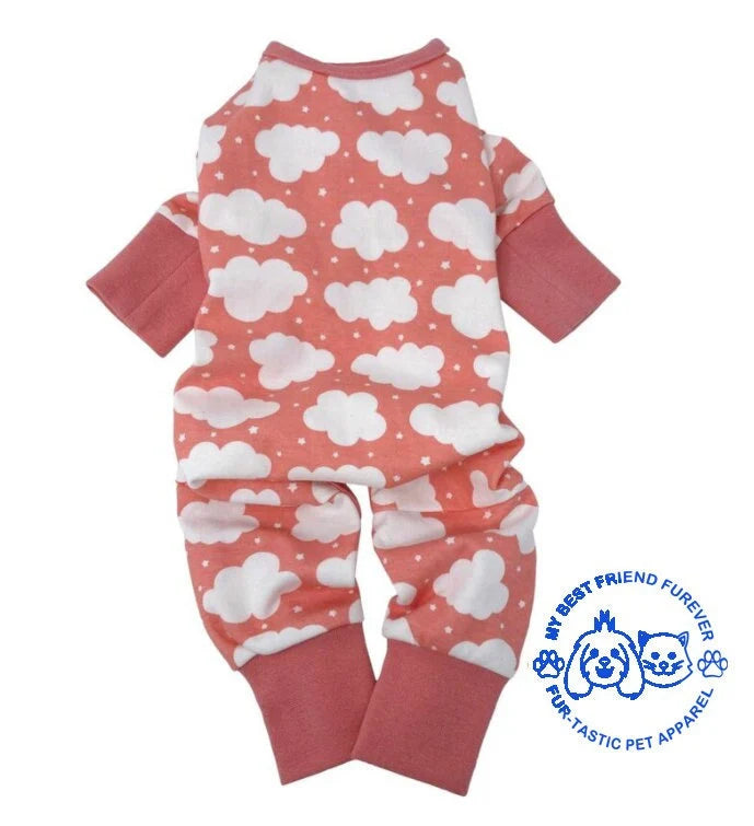 CuddlePup Dog Pajamas - Fluffy Clouds- Ultra-Soft Cotton for Cozy Snuggle Times