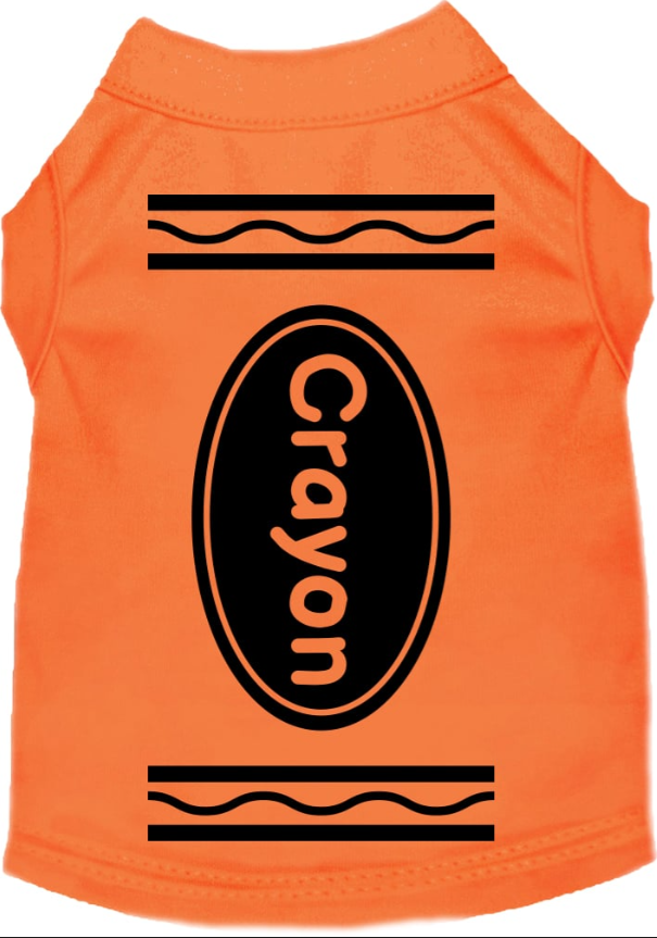 Colorful Crayon Halloween Dog Shirt - Creative Canine Costume