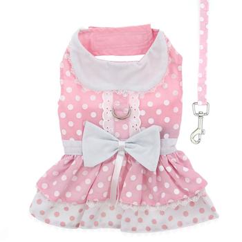 Pink & White Polka Dot Harness Dress