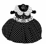 Black and White Polka Dot Harness Dress