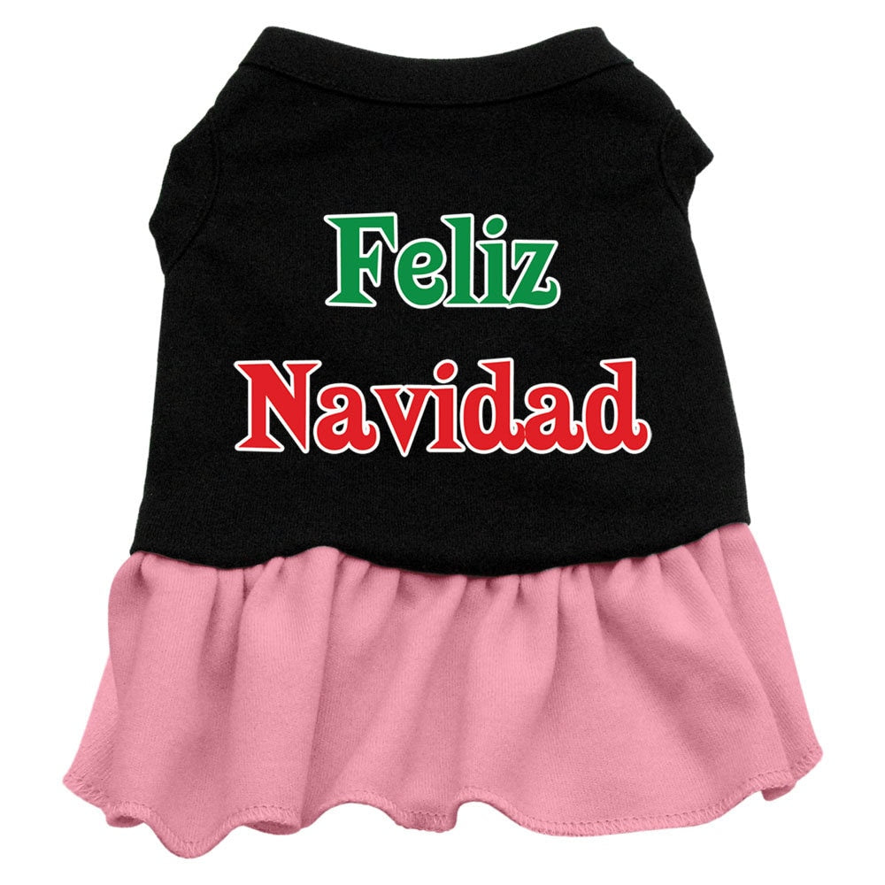 Feliz Navidad Festive Dog Dress - Holiday Season Pet Apparel with Traditional Spanish Flair - Christmas Cheer Puppy Outfit - My Best Friend Furever